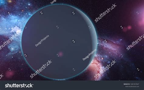 Realistic Planet Uranus Space 3d Rendering Stock Illustration