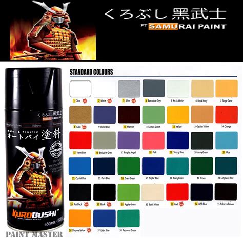 Samurai Spray Paint Standard Colour 400ml Shopee Malaysia
