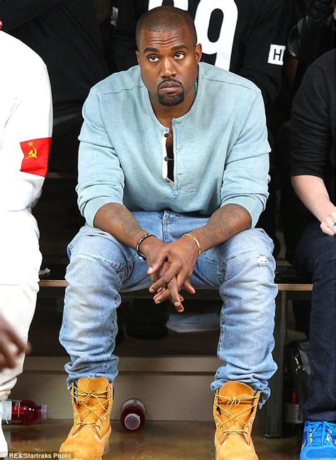 New York Fashion Week Kanye West Checks Out His Fashion Partner Hood By Air Daily Mail Online