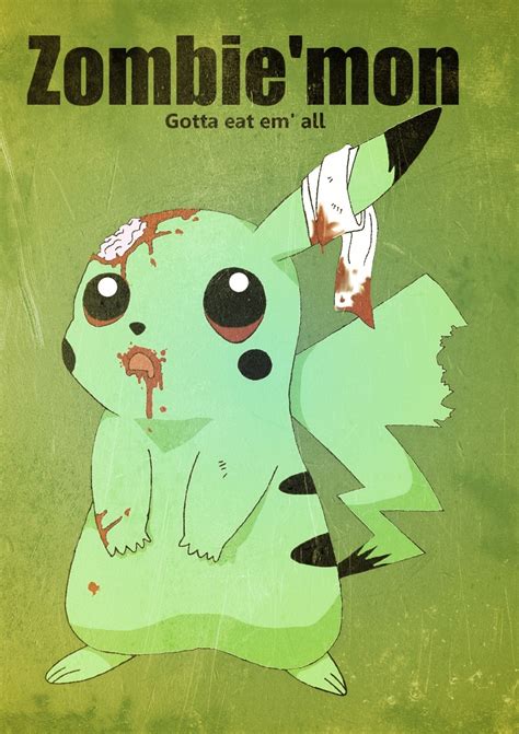 Zombie Pikachu Its So Cute For Being Undead Zombies Pinterest
