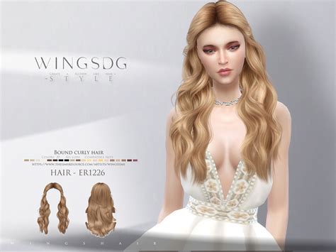 The Sims Resource Wings Er1226 Bound Curly Hair