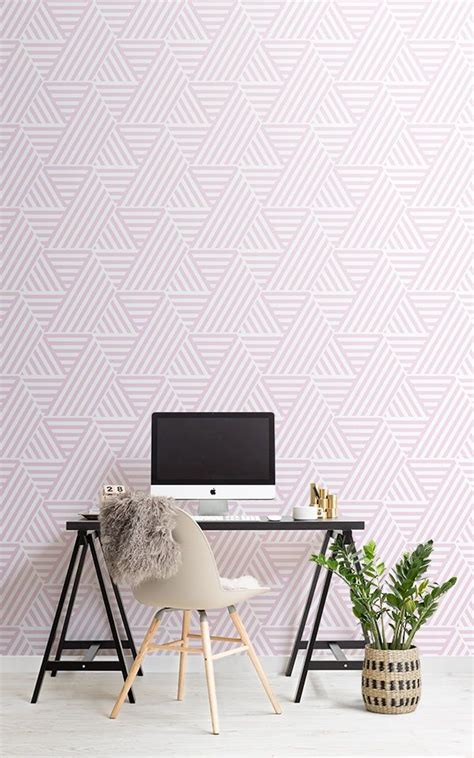 Papel Pintado Rayas De Colores Hovia Es Pink Geometric Wallpaper