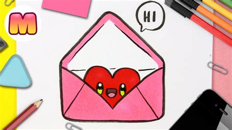 Como Dibujar Una Carta De Amor Kawaii Dibujos Kawaii Faciles