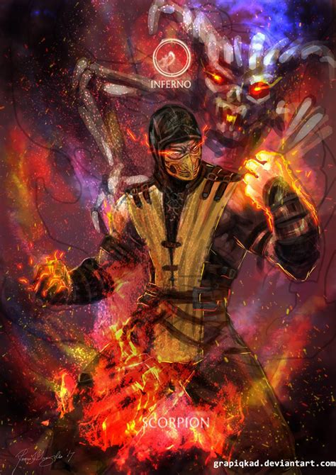 Mortal Kombat X Scorpion Inferno Variation By Grapiqkad