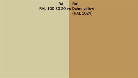 Ral Ral 100 80 20 Vs Ochre Yellow Side By Side Comparison