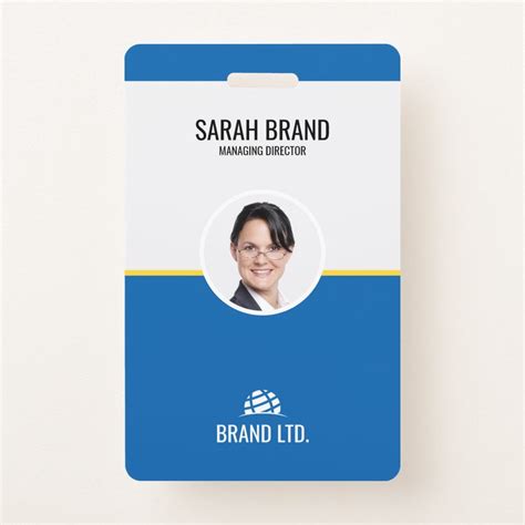 Professional Business Employee Id Badge Employee Id Card