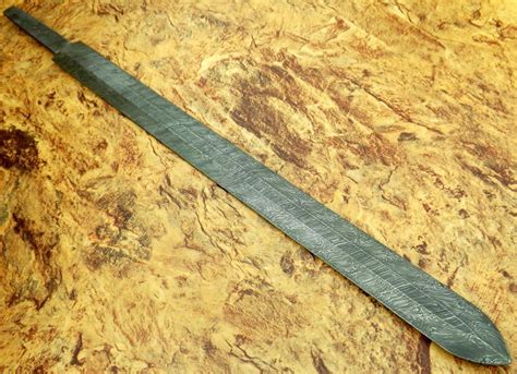 Damascus Knife Custom Handmade 30 Inches Damascus Steel Sword Blank