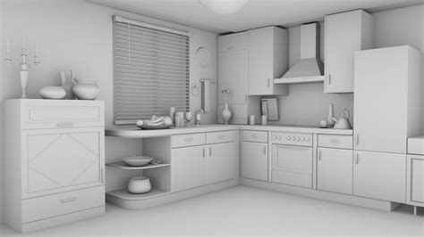 Kitchen Interior Free 3d Model Cgtrader