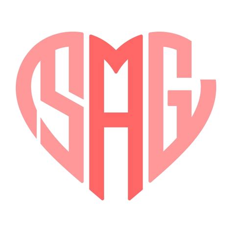Download Heart Tail Monogram Cuttable Font