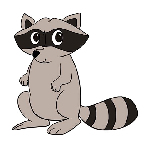How To Draw A Raccoon Really Easy Drawing Tutorial Easy Drawings