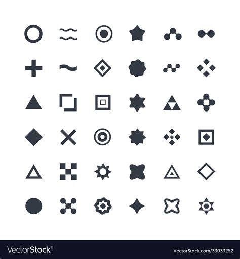 Universal Unique Icons For Web And Mobile Black Vector Image