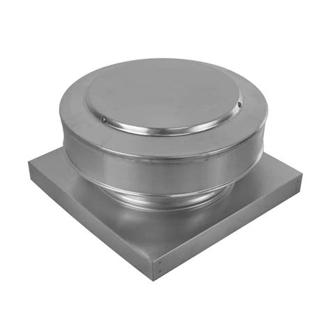 Active Ventilation 8 In Dia Aluminum Round Back Roof Vent With Curb