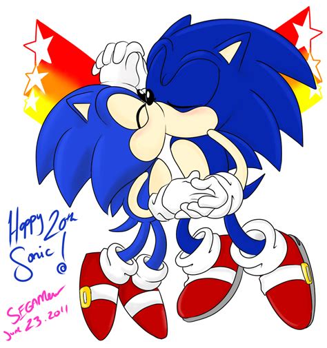 Happy 20th Sonic The Hedgehog By Segamew On Deviantart