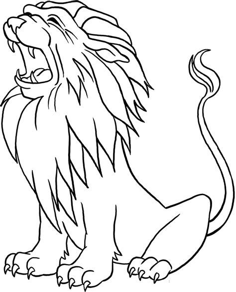 Contoh Gambar Gambar Mewarnai Kartun Singa Kataucap