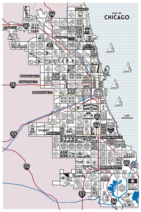 Chicago Map — Joe Mills Illustration