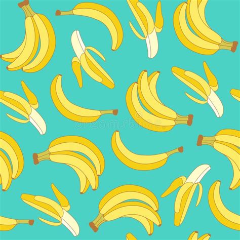 Seamless Pattern Of Bananas Stock Vector Illustration Of Organic