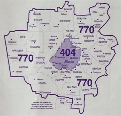Atlanta Area Code Map Map Worksheets
