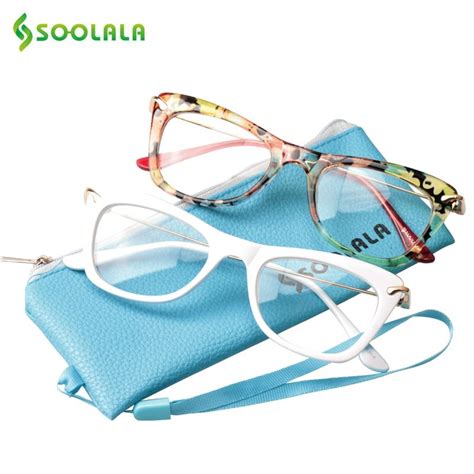 soolala women s fashion designer cat eye eyeglasses frames with metal arms reading glasses women