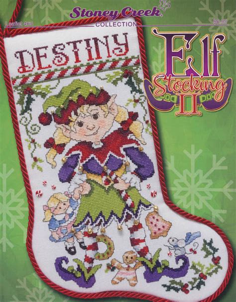 Elf Stocking Ii By Stoney Creek Counted Cross Stitch Pattern