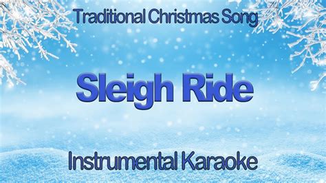 Sleigh Ride Ronettes Instrumental Karaoke Cover With Lyrics Youtube