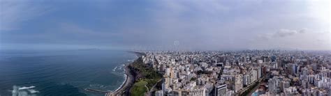 Aerial View Of The Miraflores District In Lima Stock Photo Image Of