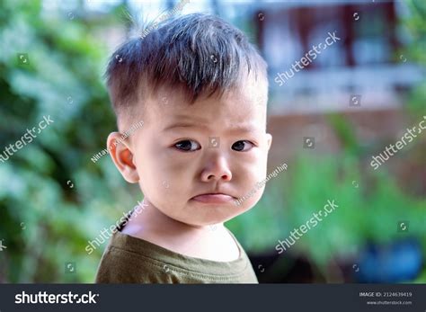 Close Asian Child Boys Face Tears Stock Photo 2124639419 Shutterstock