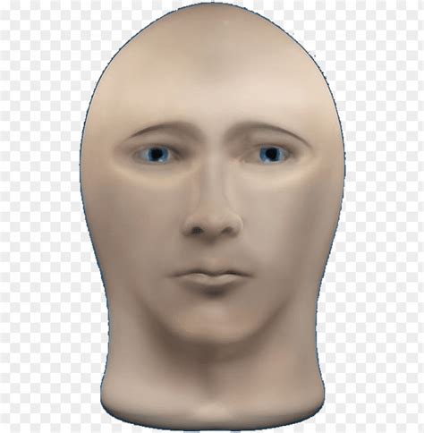 Meme Man Front - Surreal Meme Head PNG Transparent With Clear