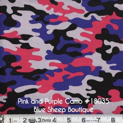 Purple And Pink Camo Fabric By The Yard Pink Camouflage Etsy