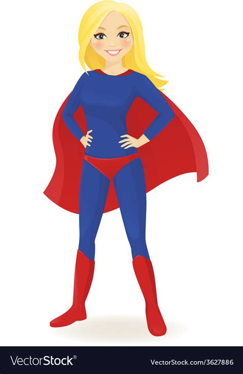 Super Hero Woman Royalty Free Vector Image Vectorstock