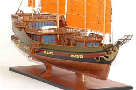 Chinese Junk Model Sampans Wooden Ready Made Handcrafted Custom Range