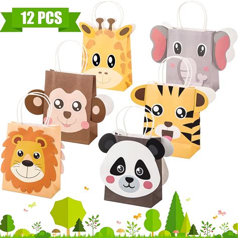 Buy Outus Jungle Safari Party Favor Bags Zoo Animals Birthday Treat