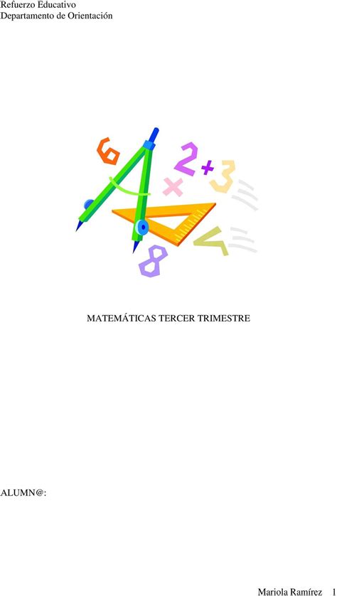50 Imagenes Portada De Tercer Trimestre De Matemáticas