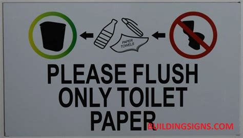 Please Flush Only Toilet Paper Sign