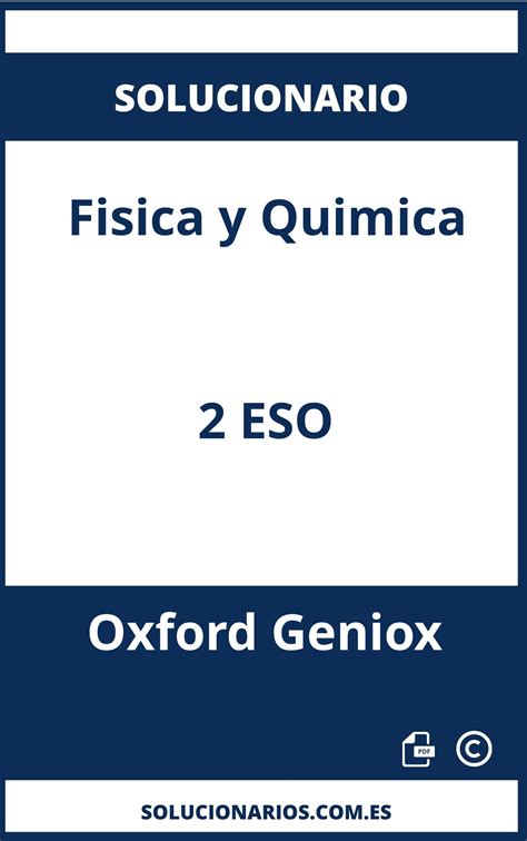 Solucionario De Fisica Y Quimica 2 Eso Oxford Geniox