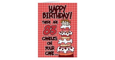 Happy Birthday 83 Years Old Card Zazzle