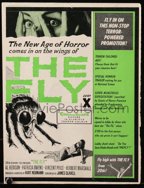 6p0568 Fly English Trade Ad 1958 Classic Sci Fi Art