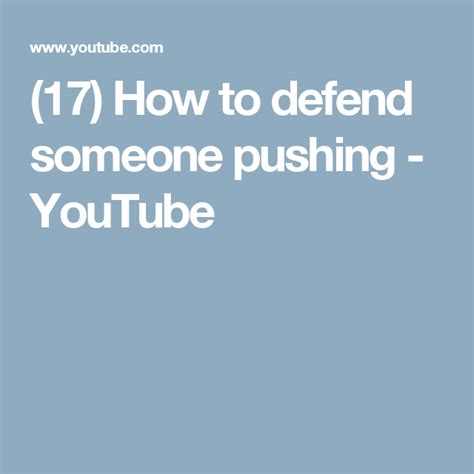 17 How To Defend Someone Pushing Youtube Defender Youtube Self Defense