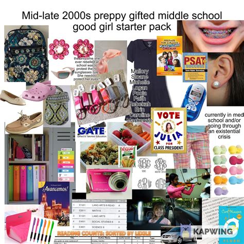 Mid Late 2000s Preppy Ted Middle School Good Girl Starter Pack R