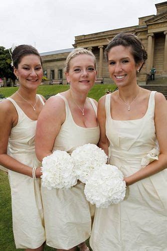 Jennifer Griffin Bridesmaids With Hydrangea Bouquets Hydrangea