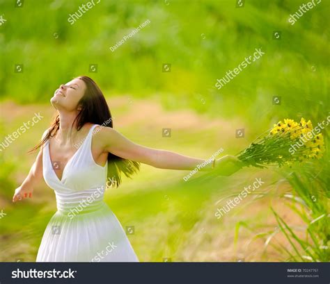 Carefree Adorable Girl With Arms Out In Field Summer Freedom Andjoy Concept Ad Sponsored