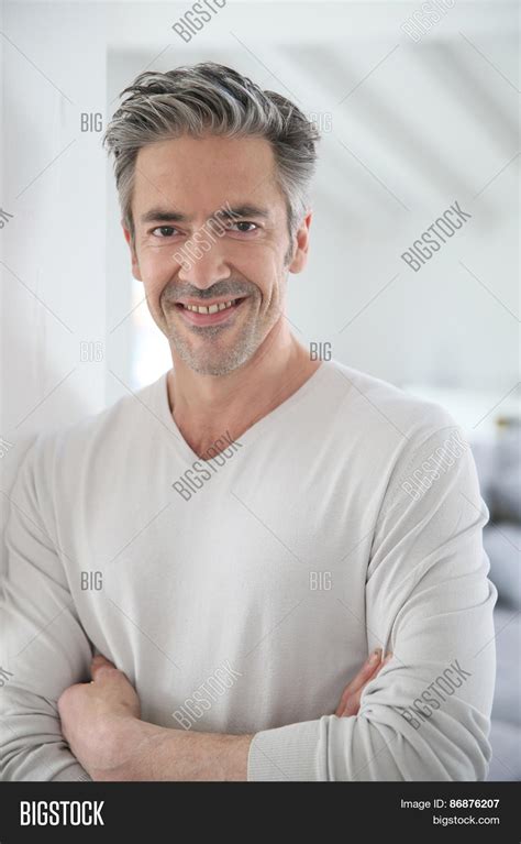 Portrait Attractive 50 Year Old Man Image And Photo Bigstock