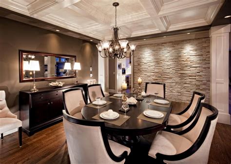 Are you looking for the crazy wall art ideas to uplift the space of your dining room? Exquisite Dining Rooms with Stone Walls | Dining room ...