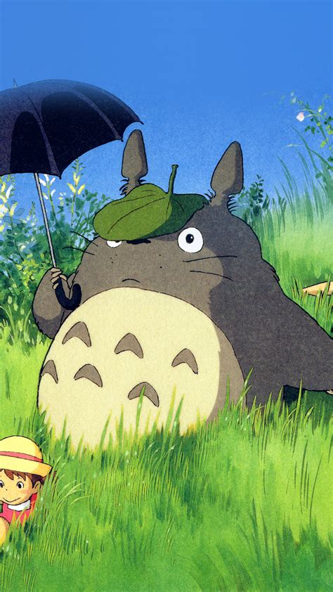 Totoro Art Cute Anime Illustration Android Wallpaper