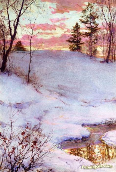 Winter Sunset Artwork By Walter Launt Palmer Oil Painting