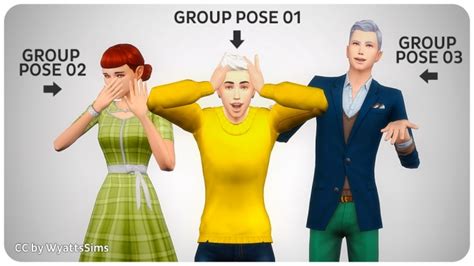 Shocked Group And Individual Poses By Wyattssims At Simsworkshop Sims 4
