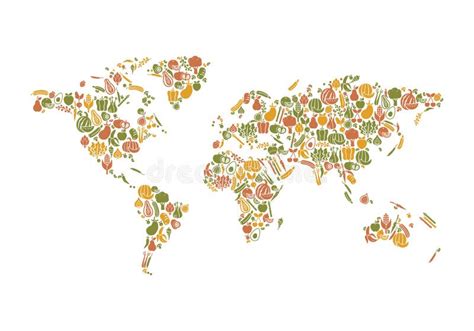 Food Map Stock Vector Illustration Of Organic Farming 73076006