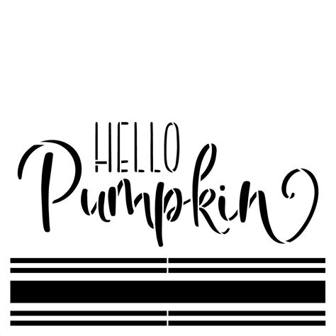 Hello Pumpkin Stencil By Studior12 Craft Diy Fall Autumn Home Decor