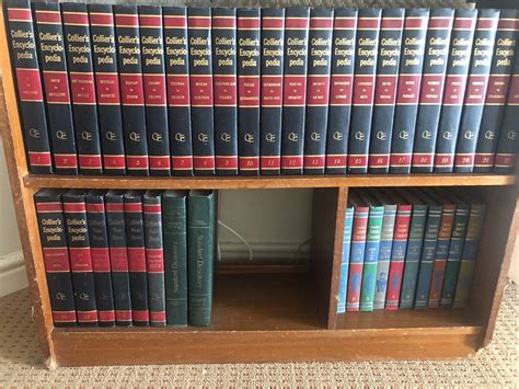 Colliers Encyclopedia Full Set Of 24 Books In Bookcase Year Is 1970