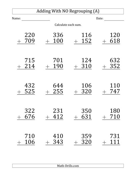 More detailed explanations of some of the. Large Print 3-Digit Plus 3-Digit Addition with NO ...