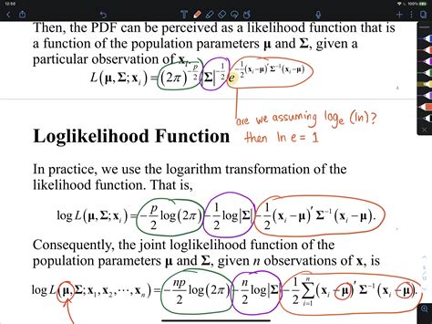 Basic Math In Loglikelihood Are We Assuming That This Is A Natural Log